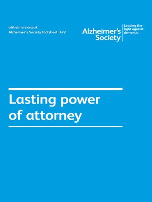 cover image of Alzheimer's Society factsheet 472